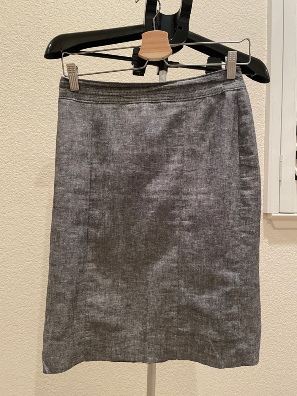 Banana Republic Gray Textured Pencil Skirt